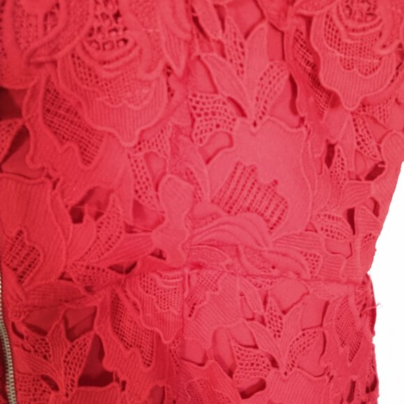 NWT! Adelyn Rae Dress ONLY $79 RETAIL $158 Jade Strapless Woven Lace RED Size XL - Picture 5 of 8